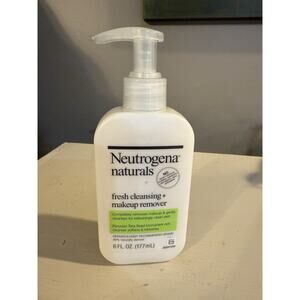 (1) Neutrogena Naturals Fresh Cleansing + Makeup Remover, Cleans Skin 6oz~177 ml